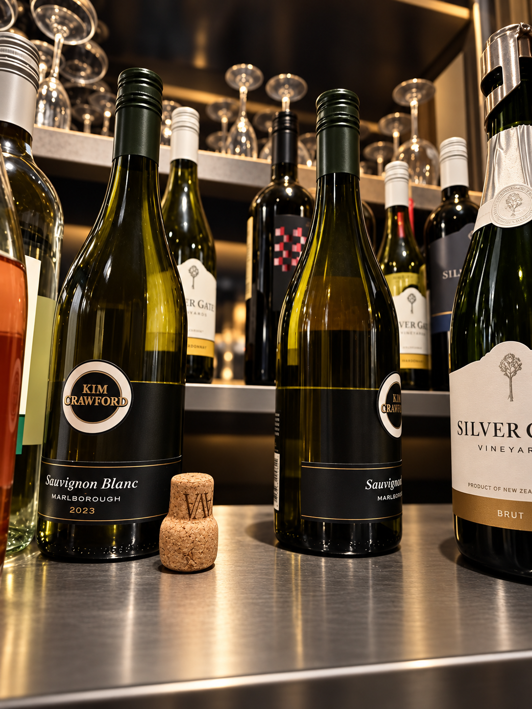 Wine selection at HotBox Bistro