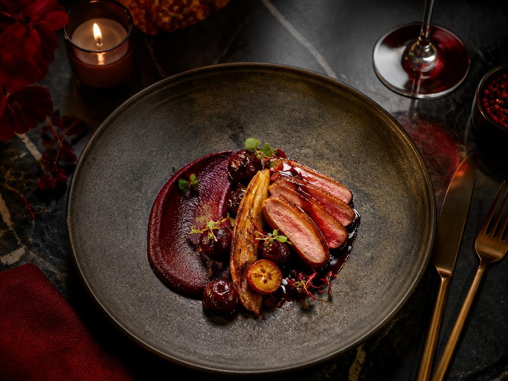 Artfully plated fine dining dish